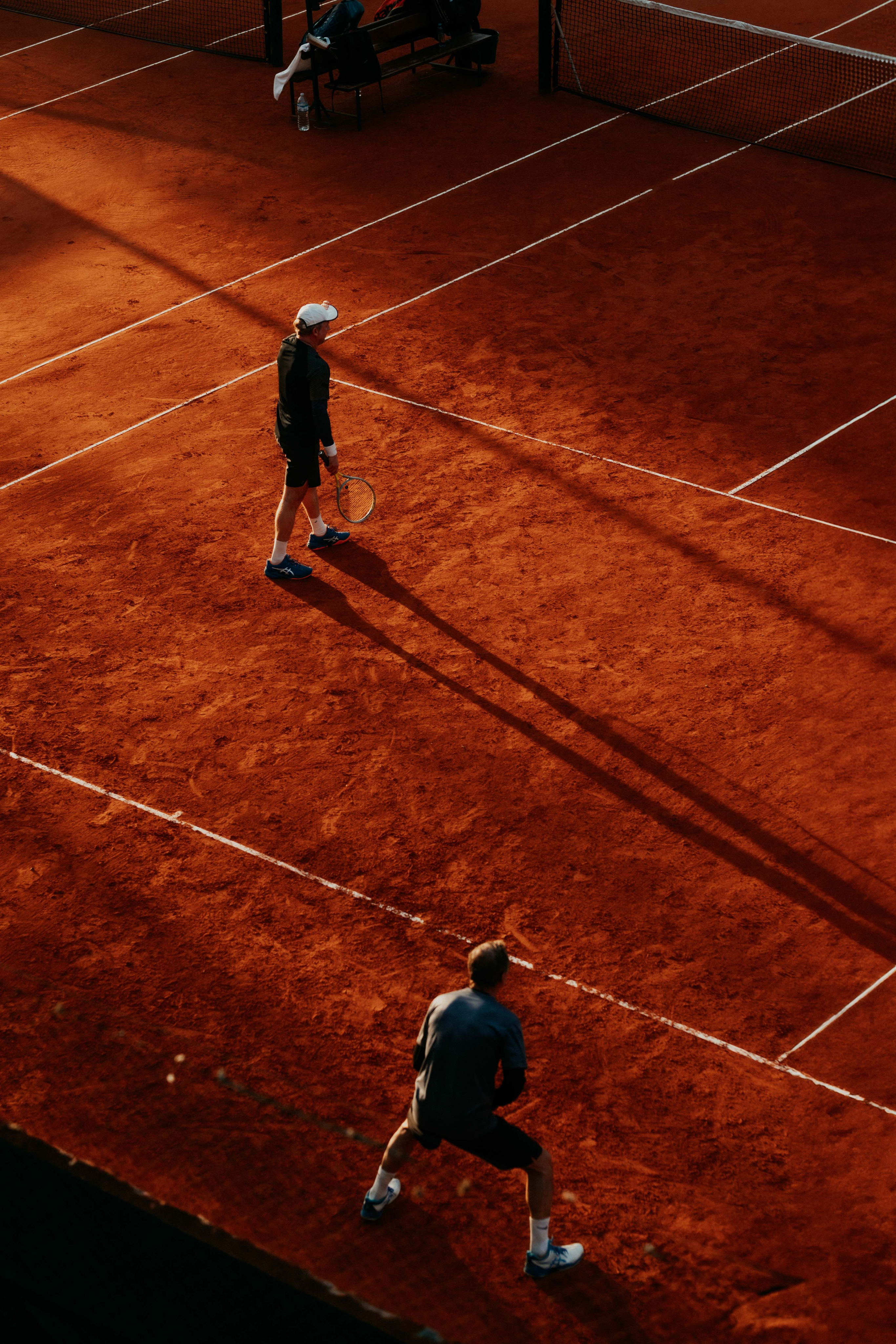 Tennis player on a clay court